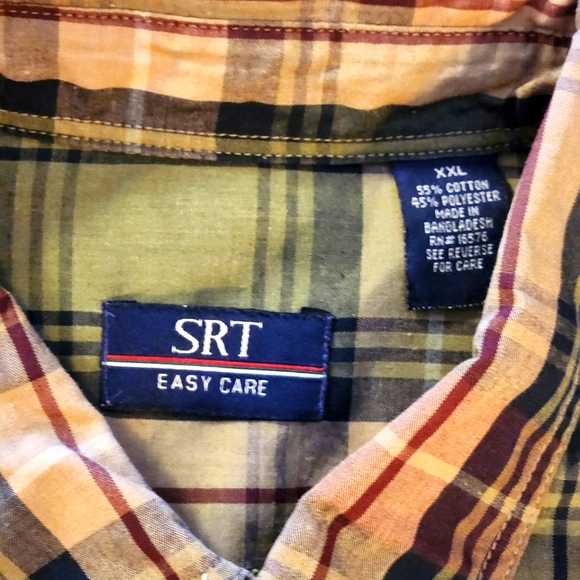 SRT Plaid Button-up Long Sleeve Dress Shirt - Picture 4 of 4